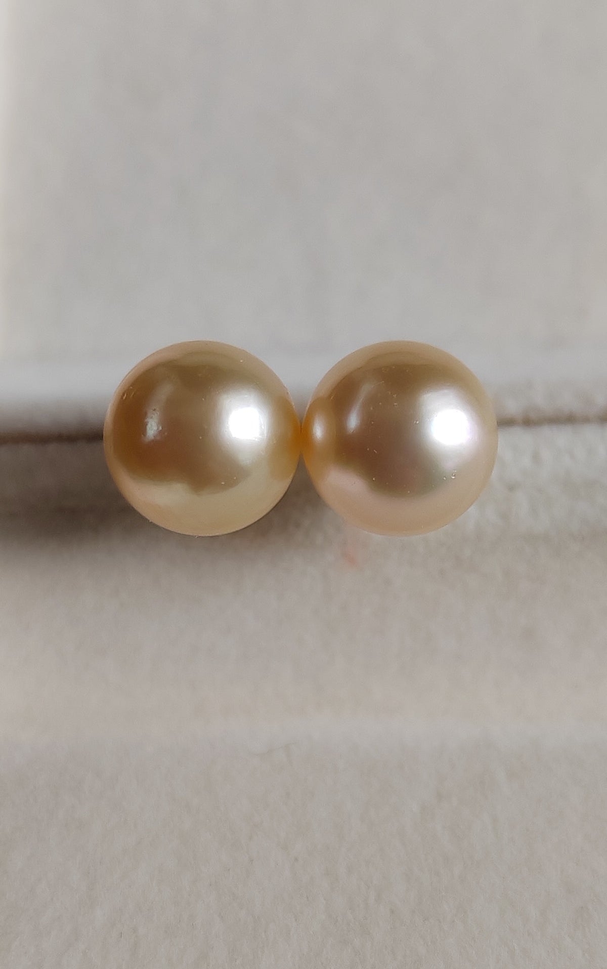 18k gold earring stud genuine golden south sea pearl 9mm