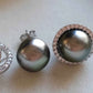 10.1mm Genuine tahitian sea pearls two way earrings