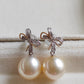 18k gold earrings genuine golden south sea pearls 10mm round
