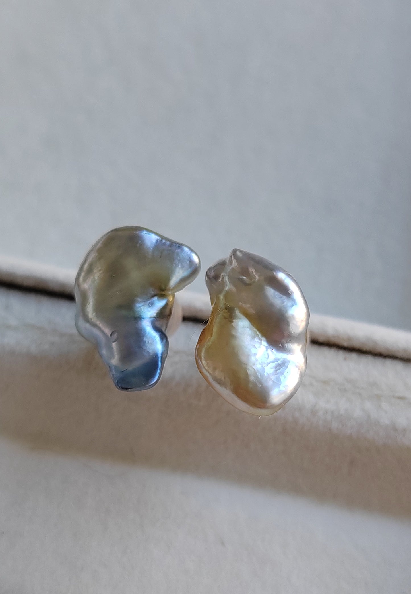 18k gold 'Wild' earrings genuine Australian south sea Keshi pearls 8.3ct