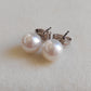 6.5mm Genuine freshwater round pearl Essential earrings studs