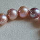 'Rainbow' necklace 10.8-13mm Genuine freshwater pearls