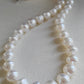 9-10.5mm Genuine Australian south sea white pearls baroque strand necklace