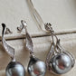 'Lily' Jewellry set Genuine tahitian sea pearl 9.4-9.9mm