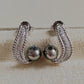 'Wild' earrings genuine Keshi tahitian south sea pearls