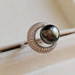 'Moon' ring genuine tahitian pearl 9.4mm