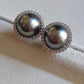 10.1mm Genuine tahitian sea pearls two way earrings