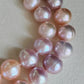 'Rainbow' necklace 10.8-13mm Genuine freshwater pearls