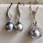 'Lily' Jewellry set Genuine tahitian sea pearl 9.4-9.9mm