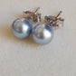6-6.5mm Genuine silver Akoya pearls Essential earrings studs