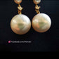 'Little clover' earrings 18k gold diamond genuine Japanese akoya pearl 3.7-8.3mm AAAA