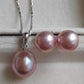Classic silver Jewellry set Genuine freshwater pearl 9.9-12mm