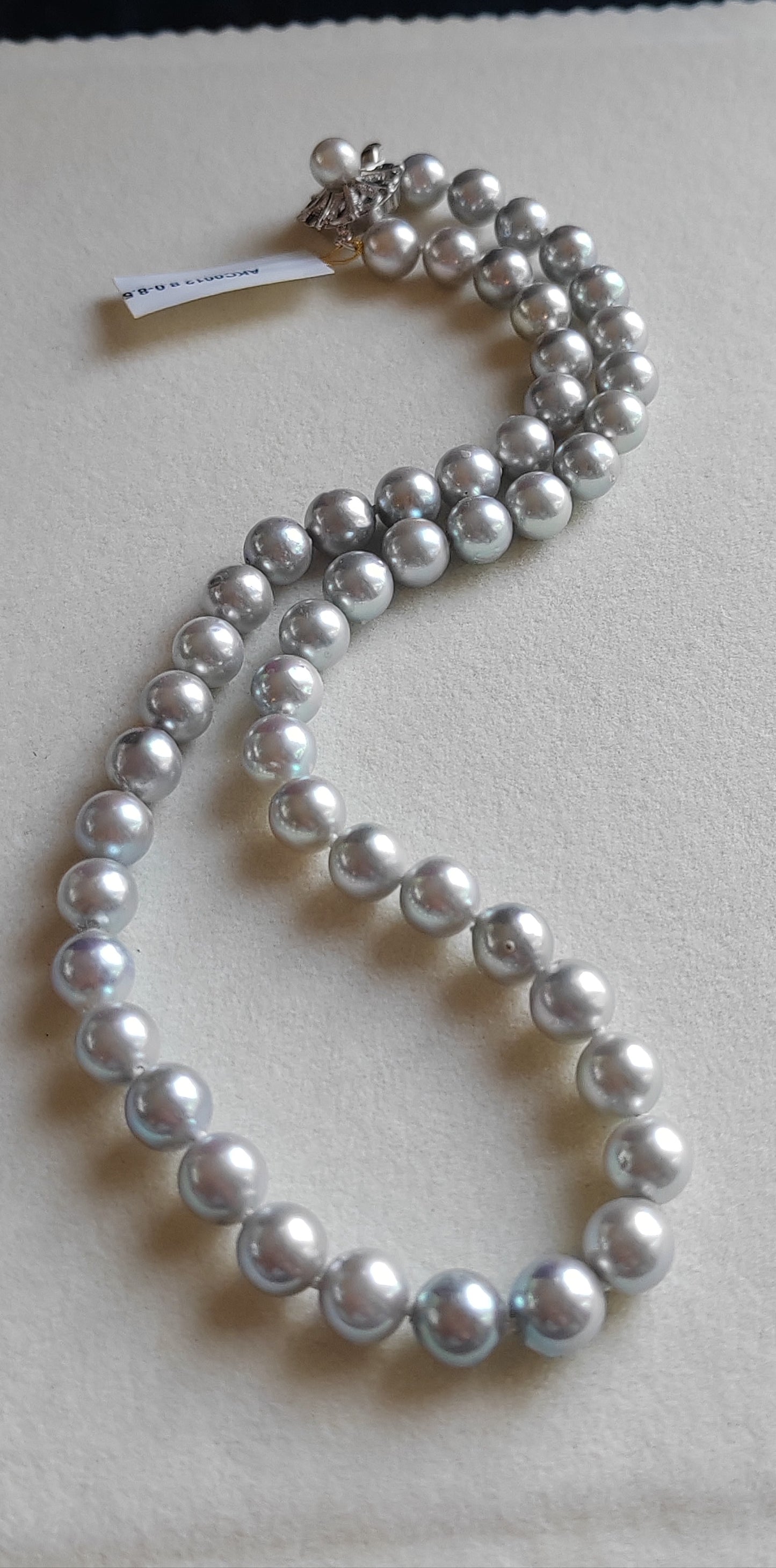 8-8.5mm Genuine Japanese akoya saltwater pearls classic necklace