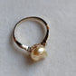 'A golden heart' 14k gold ring genuine golden south sea Keshi pearl 'Wild' 2.6ct