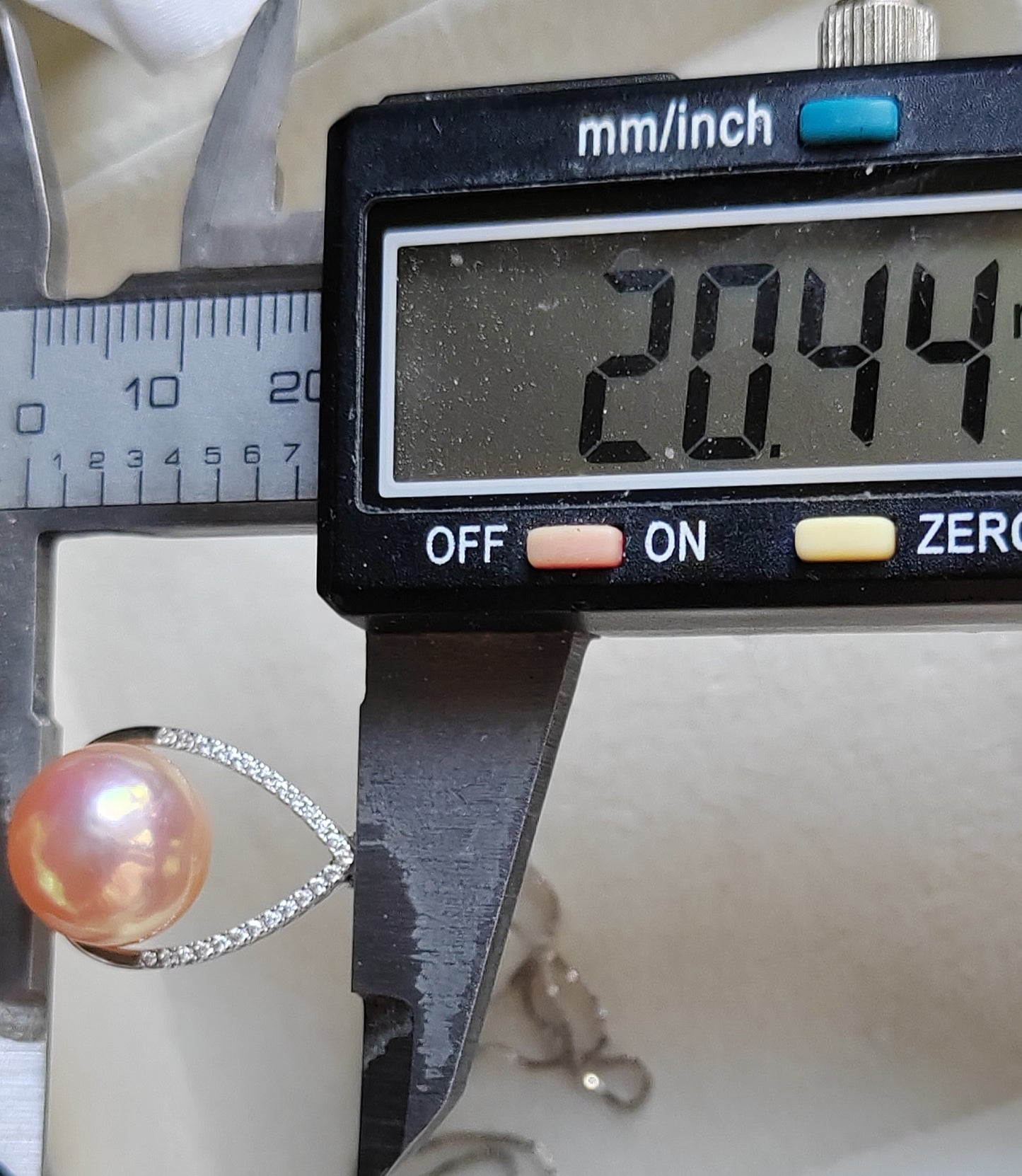 12mm Genuine freshwater pearl classic necklace Peach