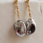 'Nuvole' 18k gold earrings genuine tahitian Keshi pearls timeless elegance