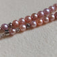 4-4.5mm Genuine freshwater pearls 'Pink lolli beans' necklace silver