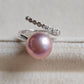 11.5mm Genuine freshwater pearl silver ring