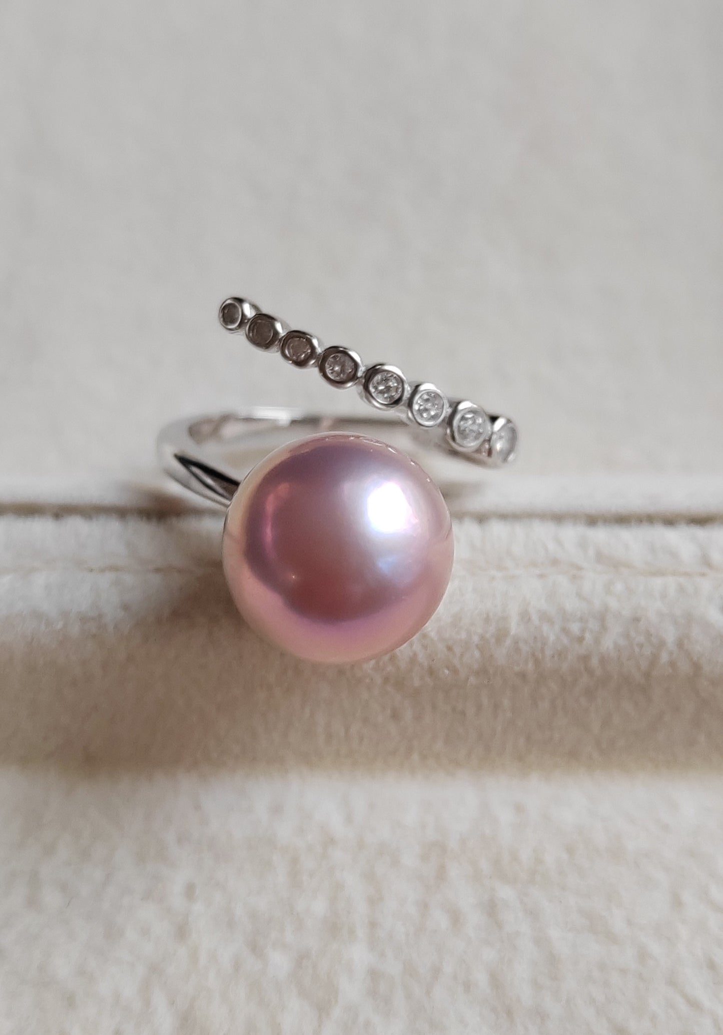 11.5mm Genuine freshwater pearl silver ring