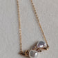 'Blooming flowers' 18k gold necklace genuine south sea Keshi pearls 2.3ct