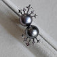 'Mercury' Earrings genuine tahitian south sea pearls 9.1mm