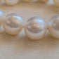 9-12.2mm Genuine south sea white pearls 14ct gold necklace 18 inch