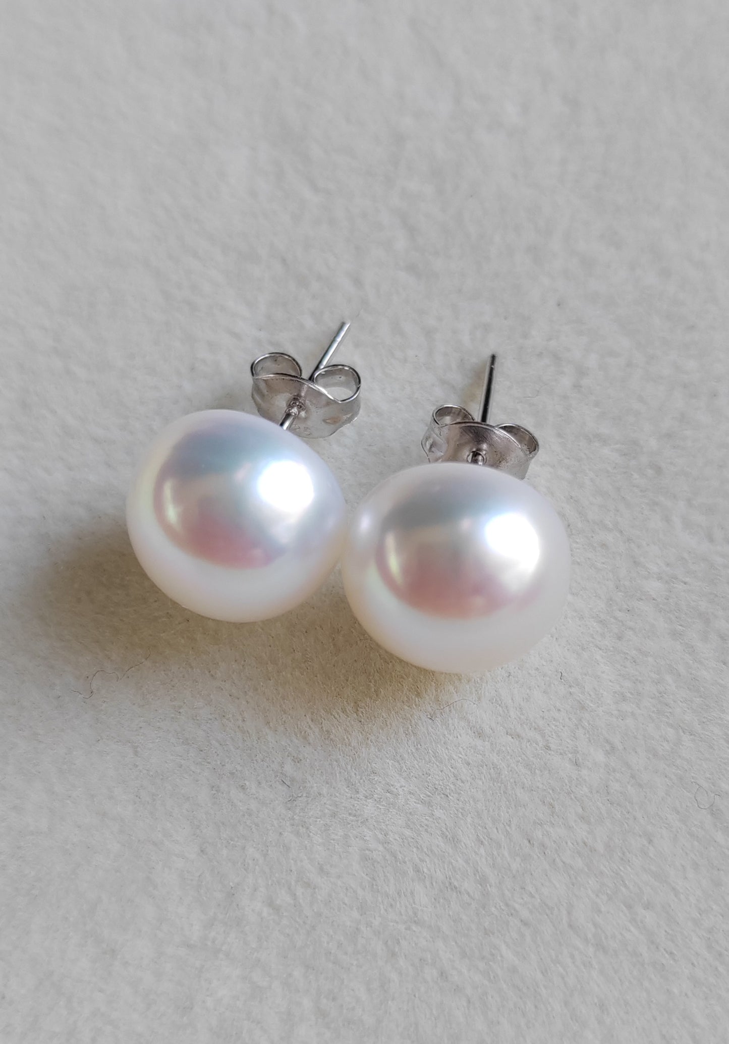11-11.3mm Genuine freshwater pearl classic earrings studs