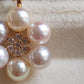 'Pleasure Blossom' 18k gold pendant genuine Japanese akoya pearls