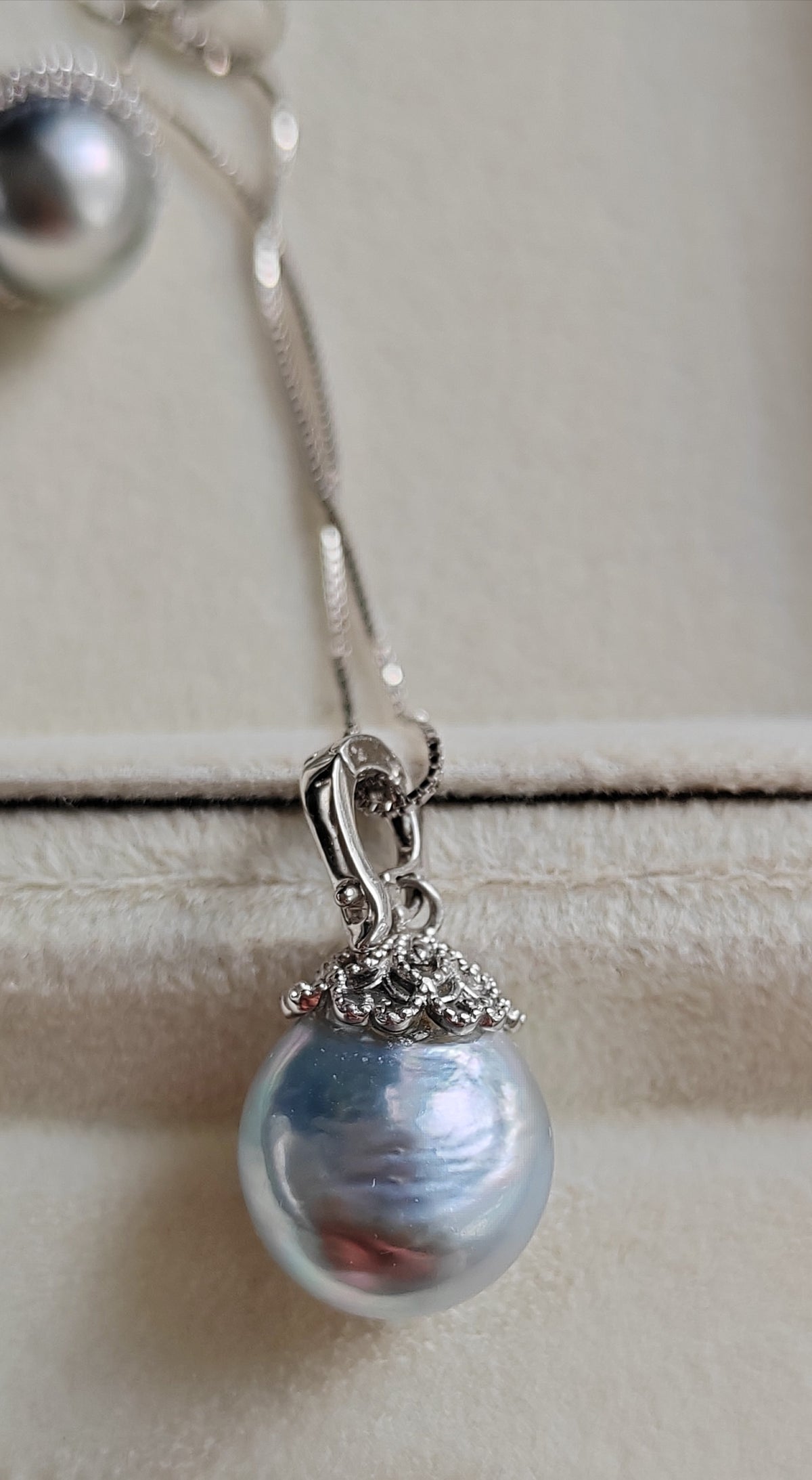 Classic Jewellry set Genuine tahitian sea pearls 10.3-13.1mm