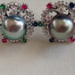 'Festival' earrings Genuine tahitian south sea pearls 10.3mm