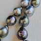 9.3-12mm Genuine Tahitian south sea pearls Baroque necklace