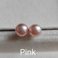 Sterling Silver pearl studs - Genuine freshwater button pearls