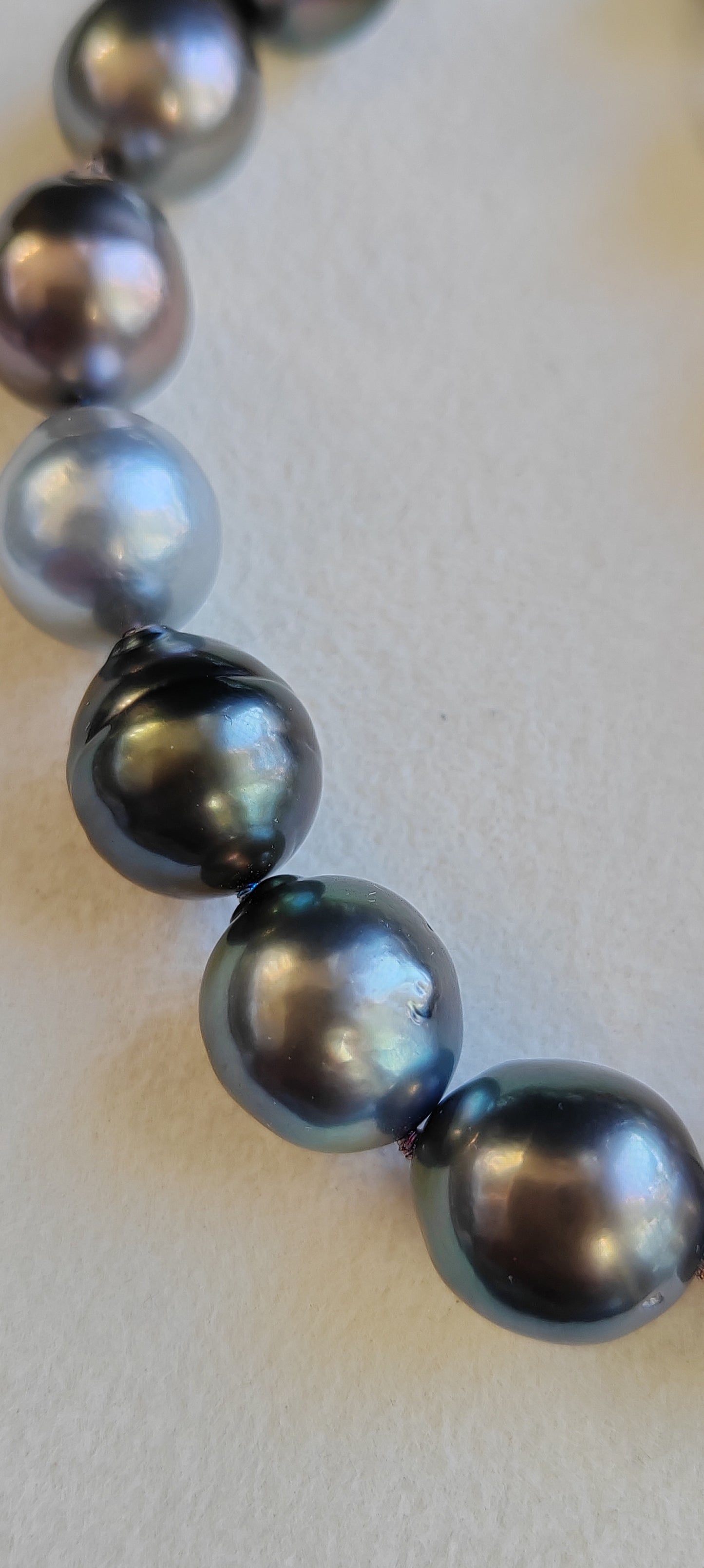9.3-12mm Genuine Tahitian south sea pearls Baroque necklace