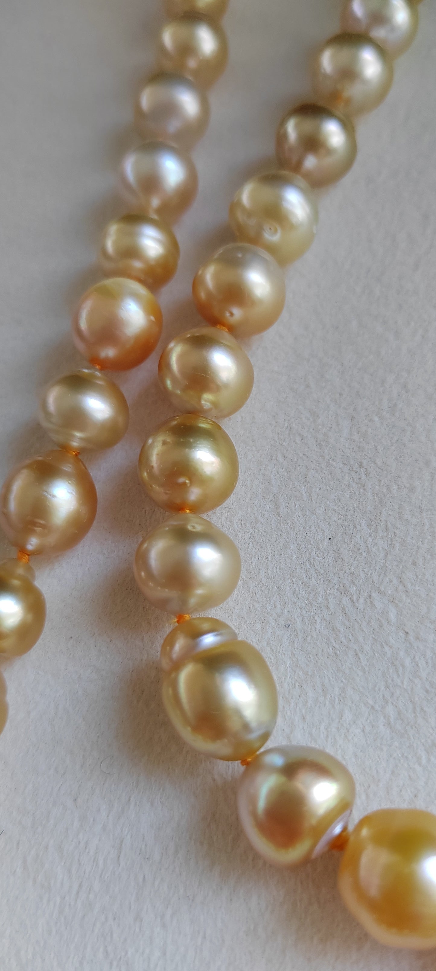 9-12.6mm Genuine golden south sea pearls designer necklace