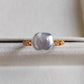 'Wild' Genuine Australian south sea Keshi pearl 18k gold Balletcore ring