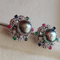 'Festival' earrings Genuine tahitian south sea pearls 10.3mm