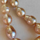 8.2-11.7mm Genuine golden south sea pearls classic baroque necklace