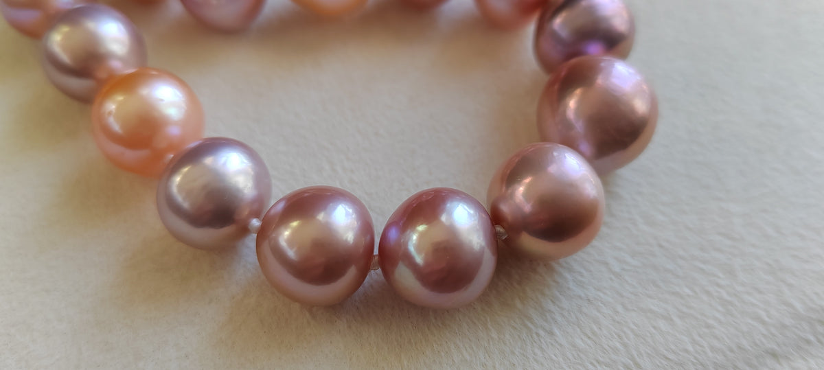 11-13.4mm Genuine freshwater pearl Rainbow necklace