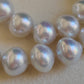 11-12.7mm Genuine south sea white pearl necklace 9K gold