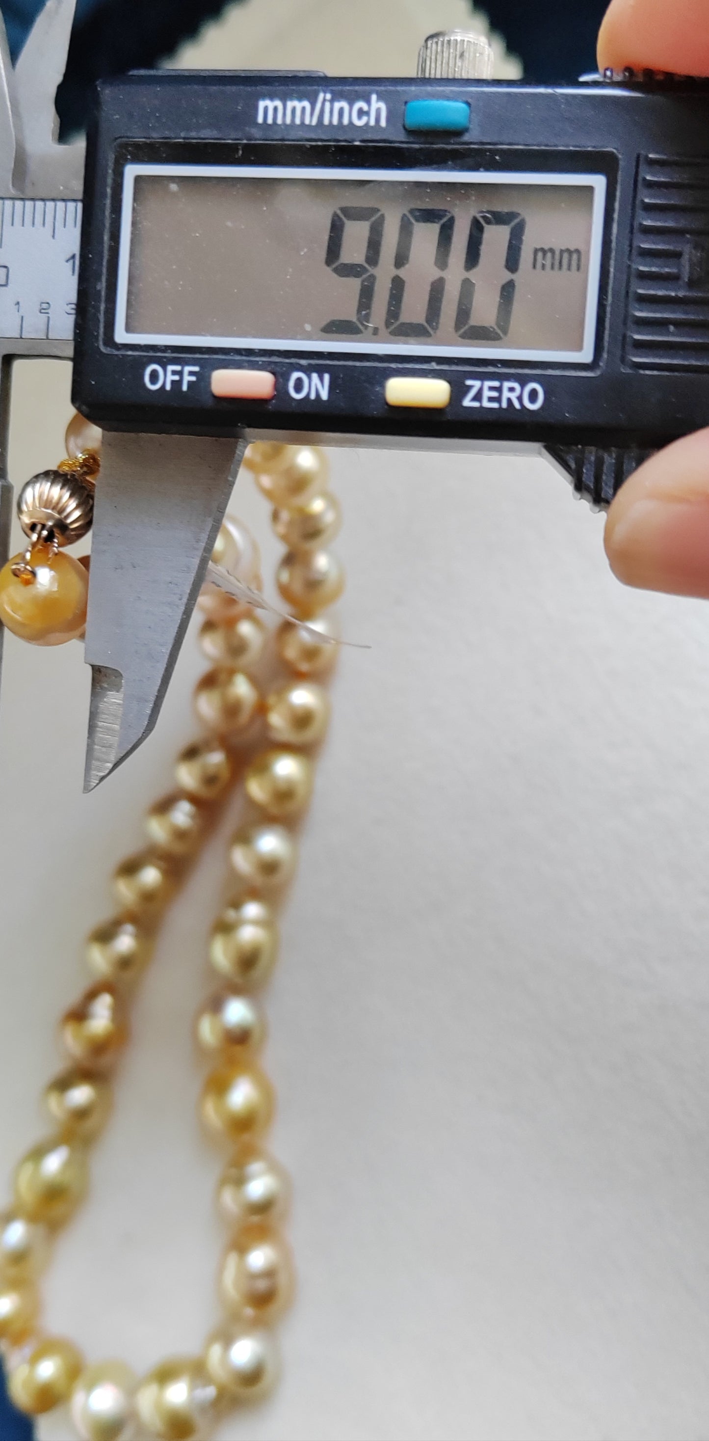 9-12.6mm Genuine golden south sea pearls designer necklace