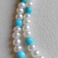 4.3-4.5mm Natural Turquoise freshwater pearls Necklace