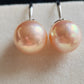 12.5mm Genuine freshwater pearls dangle earrings