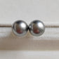 18k gold essential earring studs genuine tahitian south sea pearls 9mm Round