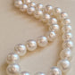 9-12.2mm Genuine south sea white pearls 14ct gold necklace 18 inch