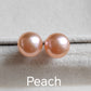 Sterling Silver pearl studs - Genuine freshwater button pearls