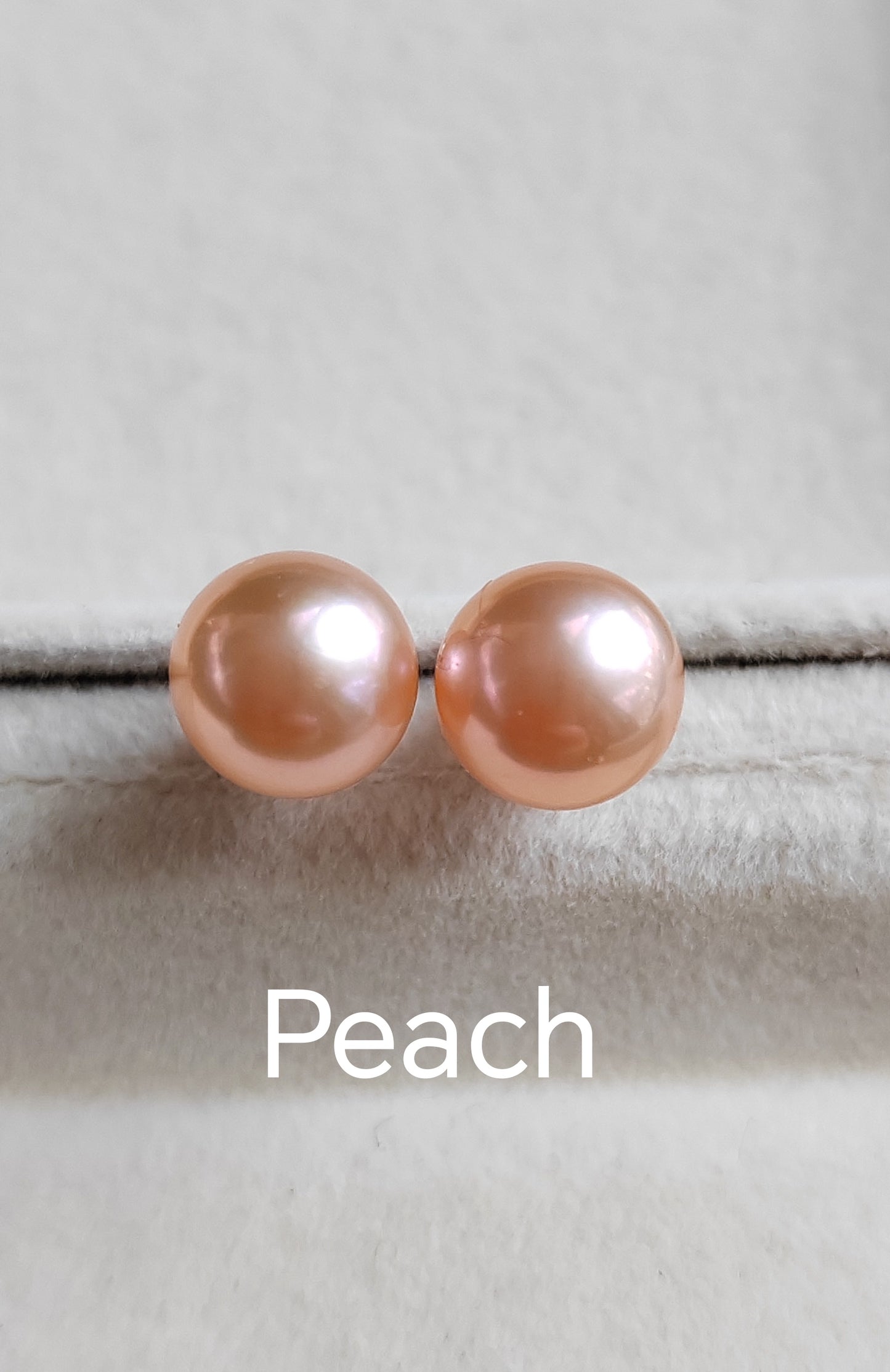 Sterling Silver pearl studs - Genuine freshwater button pearls