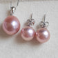 Classic silver Jewellry set Genuine freshwater pearl 9.9-12mm