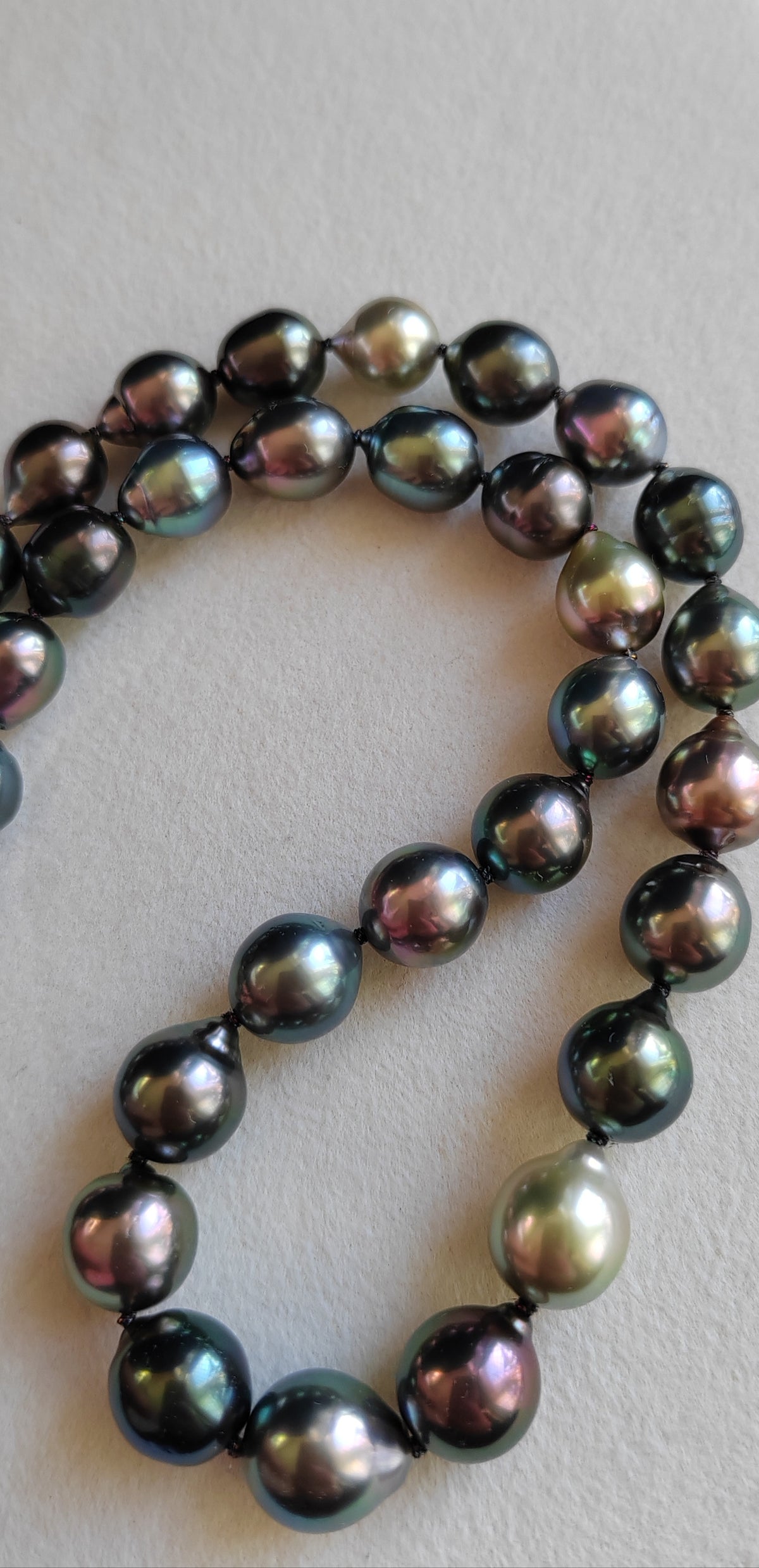 Rare release Rikitea Tahitian sea pearl necklace 9-10.8mm