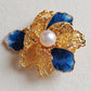 'Peony' brooch /pendant genuine south sea white pearl 9.1mm