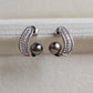 'Wild' earrings genuine Keshi tahitian south sea pearls